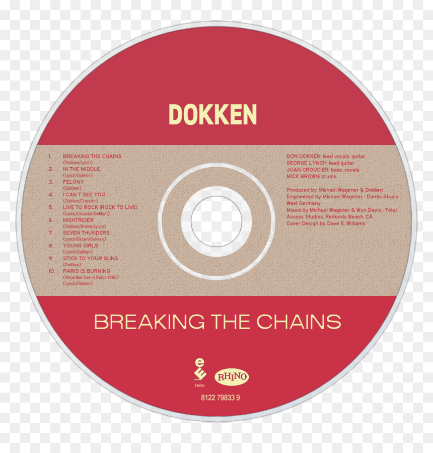 Dokken Breaking The Chains Cd Disc Image - Omroep Groesbeek, HD Png Download - breaking chains png