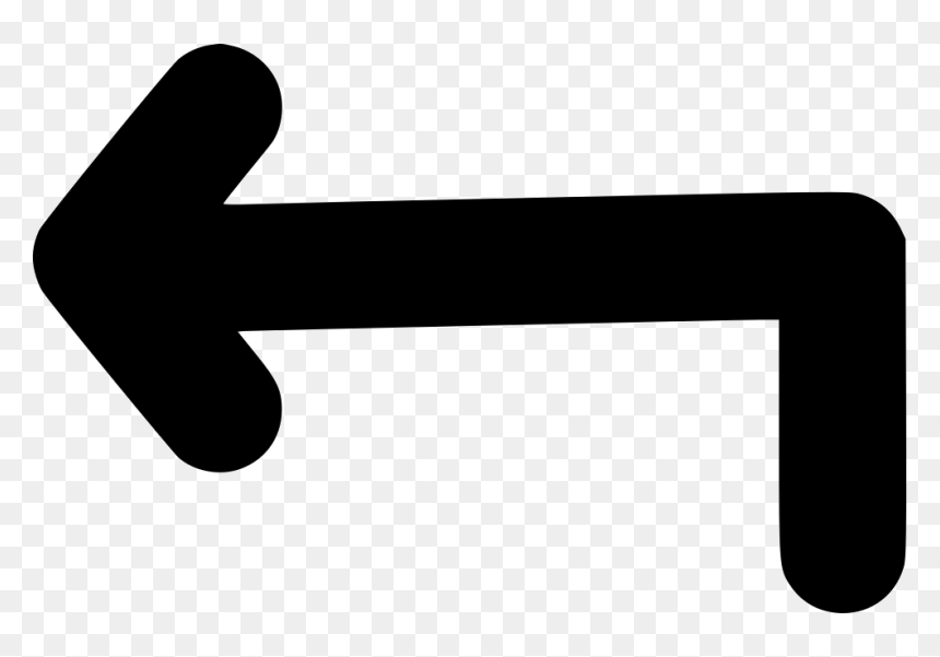 Turn Left Arrow Svg Png Icon Free Download - Sign, Transparent Png - white left arrow png