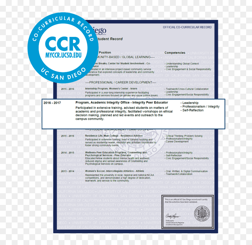 Ccr With Logo - Co Curricular Activities Record, HD Png Download - png text 2016