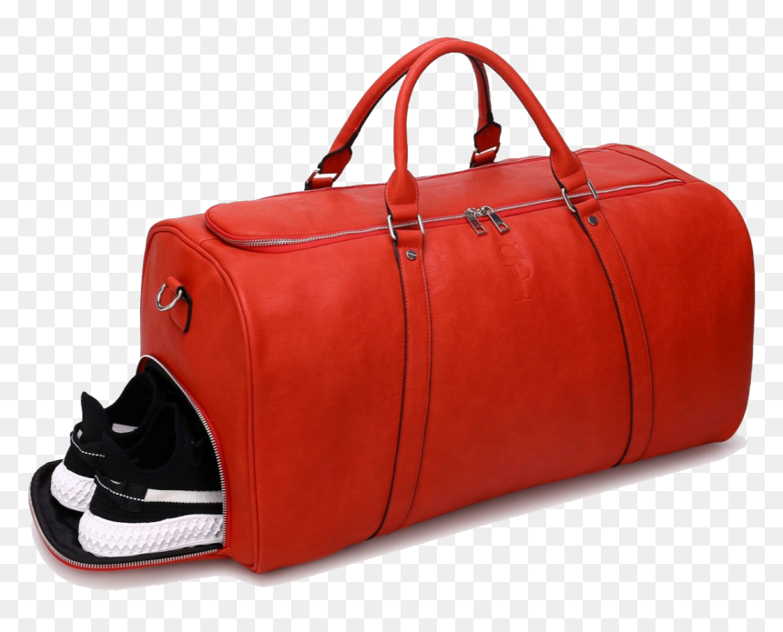 Leather Bag Png Pic - Red Duffle Bag, Transparent Png - hand bags png