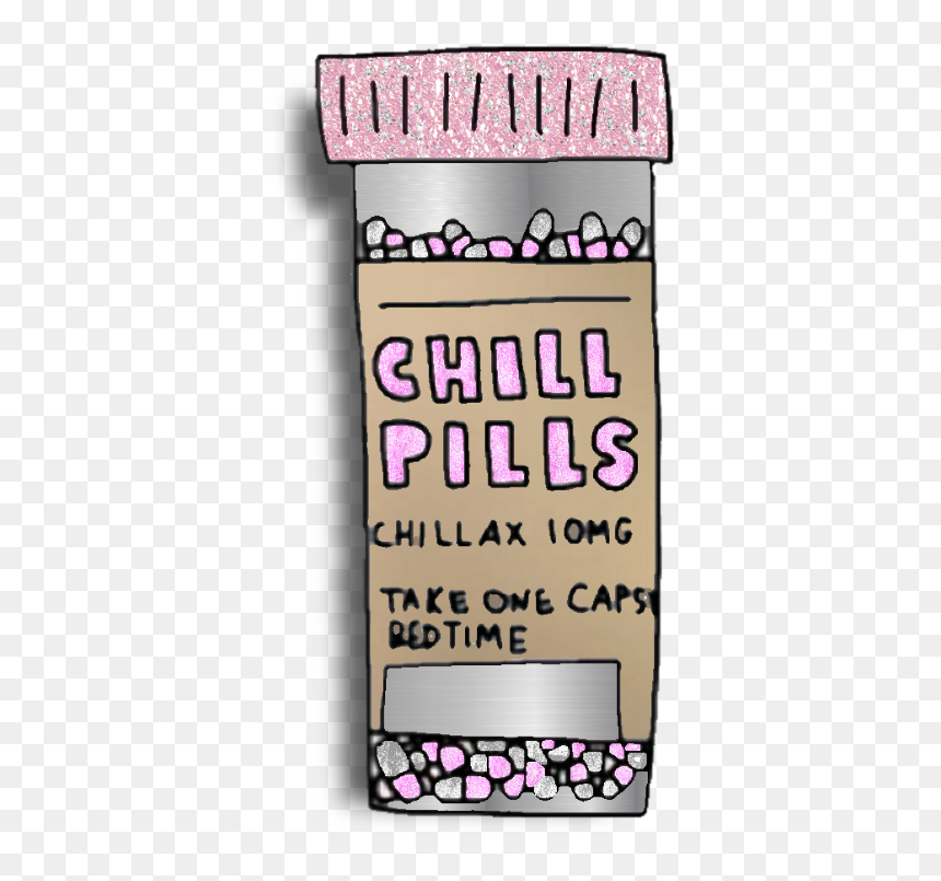 #pills #capsule #pinkglitter #medicine #bottle #decoration - Grunge Tumblr Transparent Stickers, HD Png Download - medicine capsule png