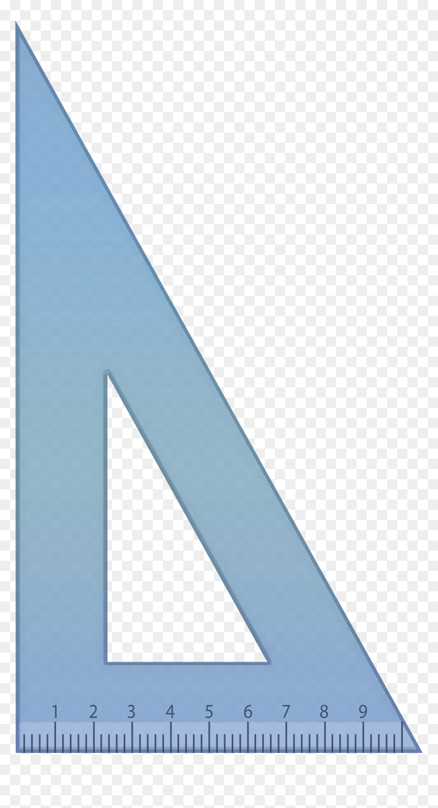 Ruler Clipart Blue - Triangle School, HD Png Download - scale ruler png