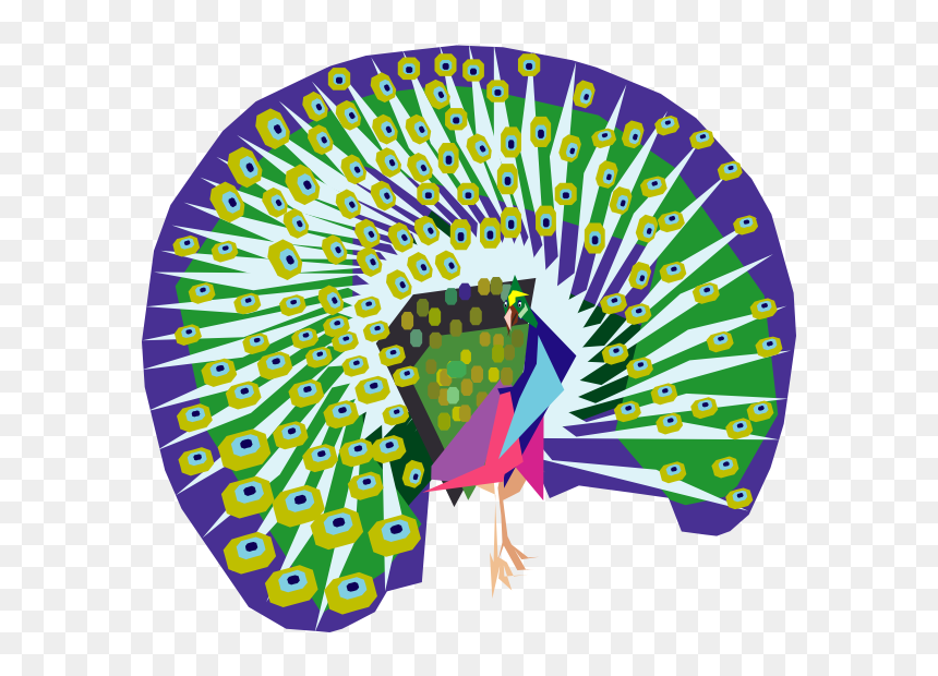 Cartoon Peacock Svg Clip Arts - Cartoon Peacock, HD Png Download - peacock png image