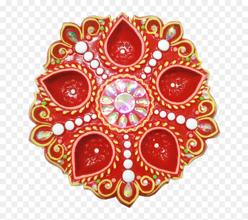 Bansiwala Shoppie Rangoli Diya Small - Diwali Rangoli Png, Transparent Png - raksha bandhan background png