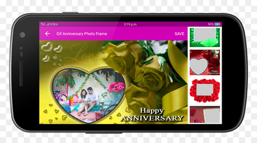 Heart, HD Png Download - wedding anniversary frame png