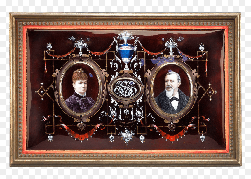 Hand Painted Limoges Marriage Anniversary Plaque, HD Png Download - wedding anniversary frame png