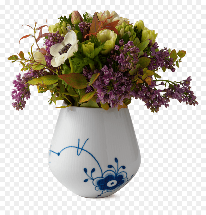Royal Copenhagen Blue Fluted Mega Vase Medium - Royal Copenhagen Vase 15 Cm, HD Png Download - big flower vase png
