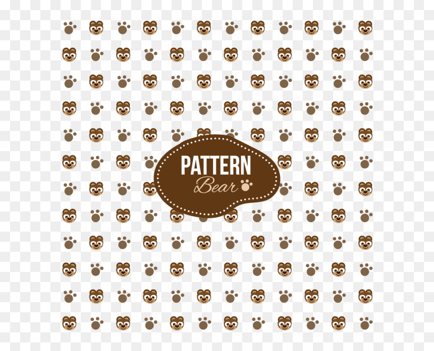 Pattern With Bear And Footprints Shapes, Background, - Printable Paddington Bear Word Search, HD Png Download - jesus word png