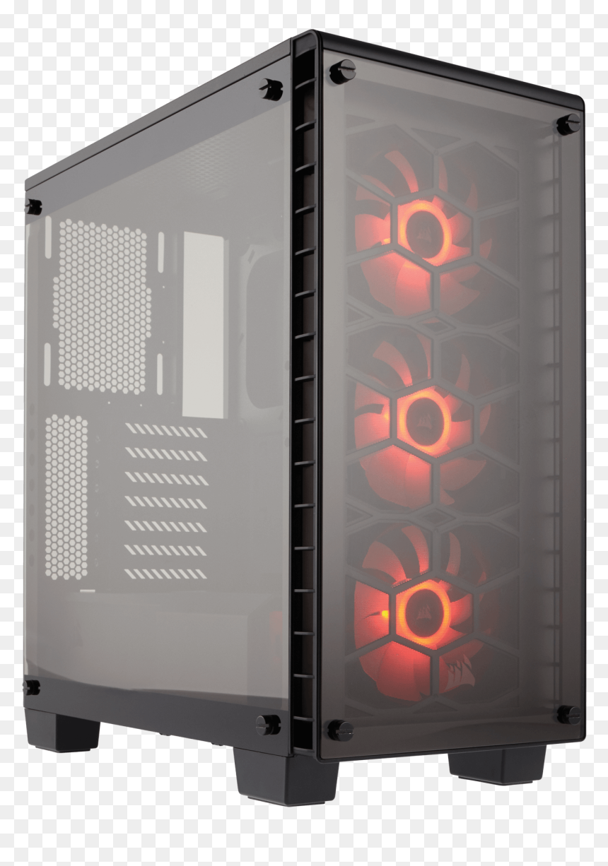Corsair Crystal 460x Rgb Black, HD Png Download - pc tower png