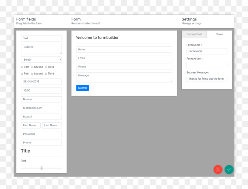 Mobirise - Form Builder, HD Png Download - form icon png