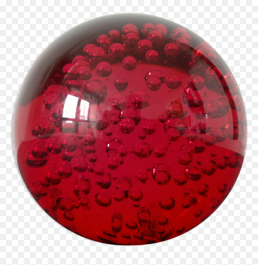 Press Paper Ball Vintage Murano 1960"
 Src="https - Boule En Verre Presse Papier Rouge, HD Png Download - paper ball png