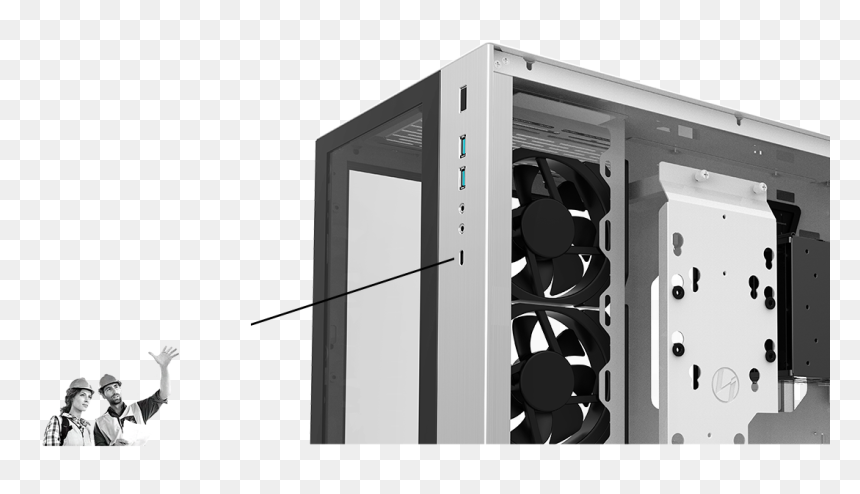 Lian Li Pc O11 Dynamic Front Panel, HD Png Download - pc tower png