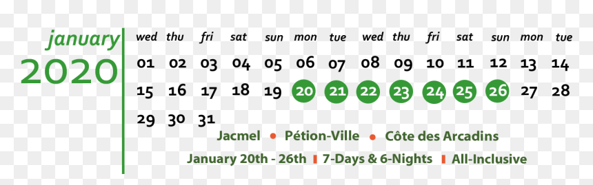 January 2011 Calendar Template, HD Png Download - haiti png