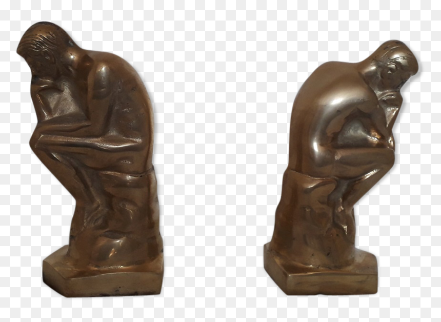 Pair Of Bookends "the Thinker, HD Png Download - thinker png