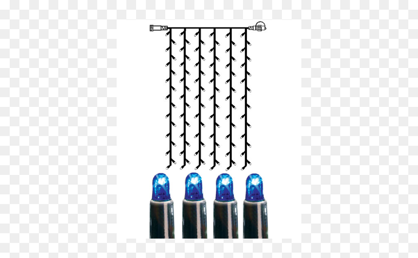 Curtain Lights Extra System Led - System Extra 1x2m, HD Png Download - blue bright light png
