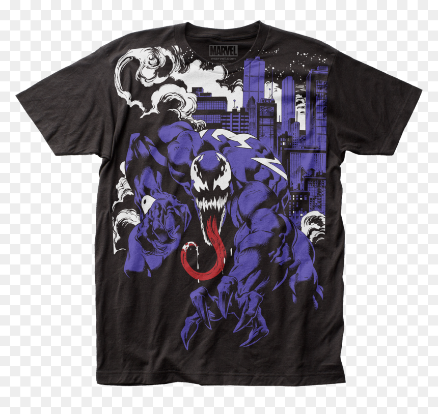 Venom At Night Marvel Comics T-shirt - Venom, HD Png Download - macho man randy savage png