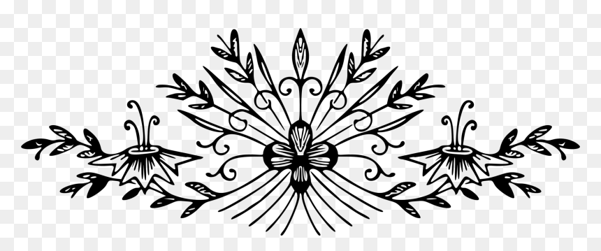 Flower Clipart Flowery Floral - Floral Design, HD Png Download - black floral design png
