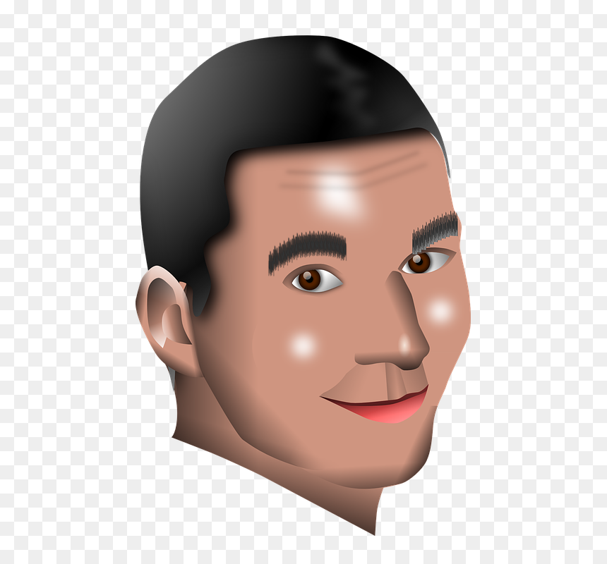 Man Negro Face - Caricatura De Homem Negro, HD Png Download - man face vector png