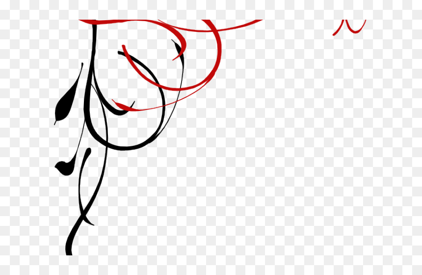 Decorative Border Clipart Half - Free Red And Black Borders, HD Png Download - page border designs png