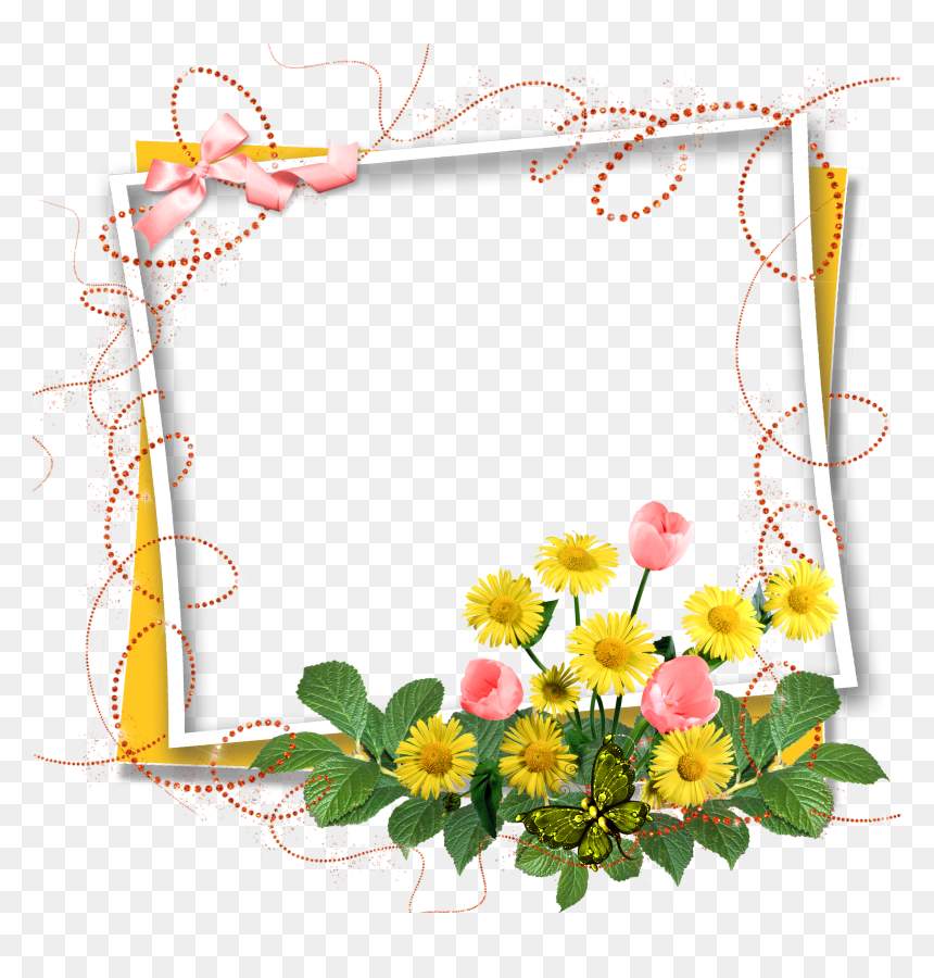 Birthday Wishes Photo Frame Png, Transparent Png - page border designs png