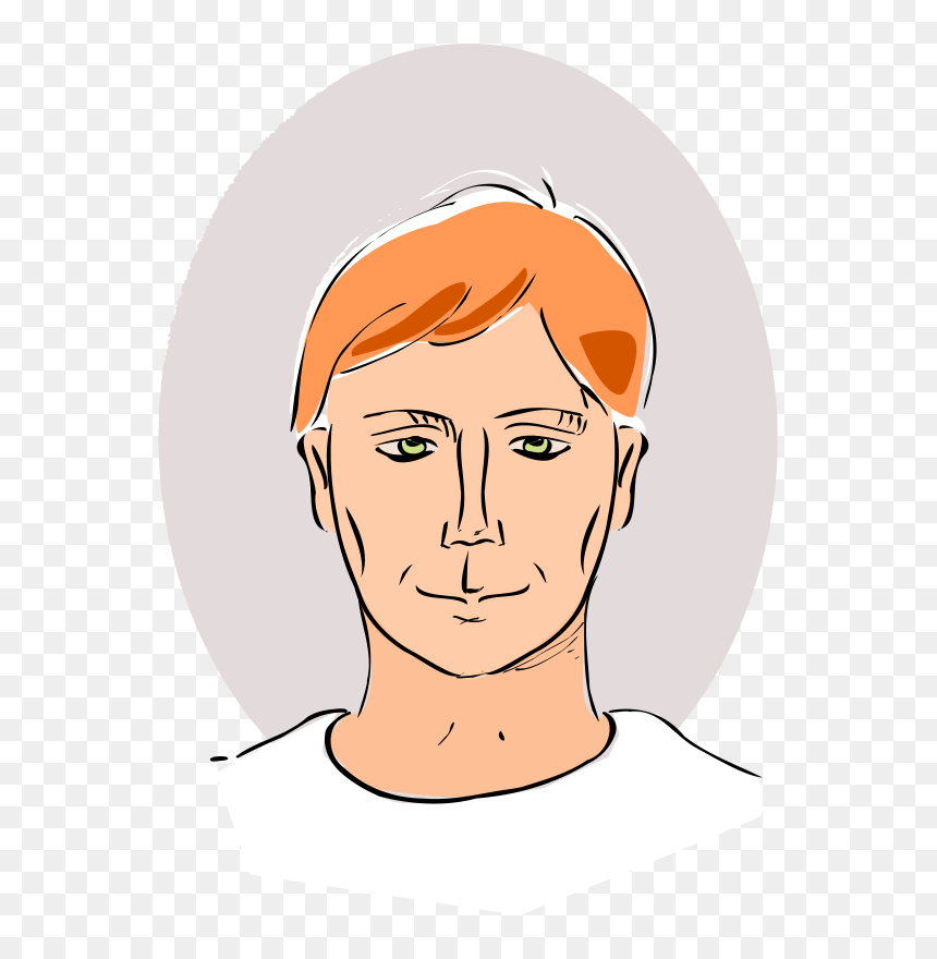 Drawing Of Man"s Head - Drawing Of A Head, HD Png Download - man face vector png