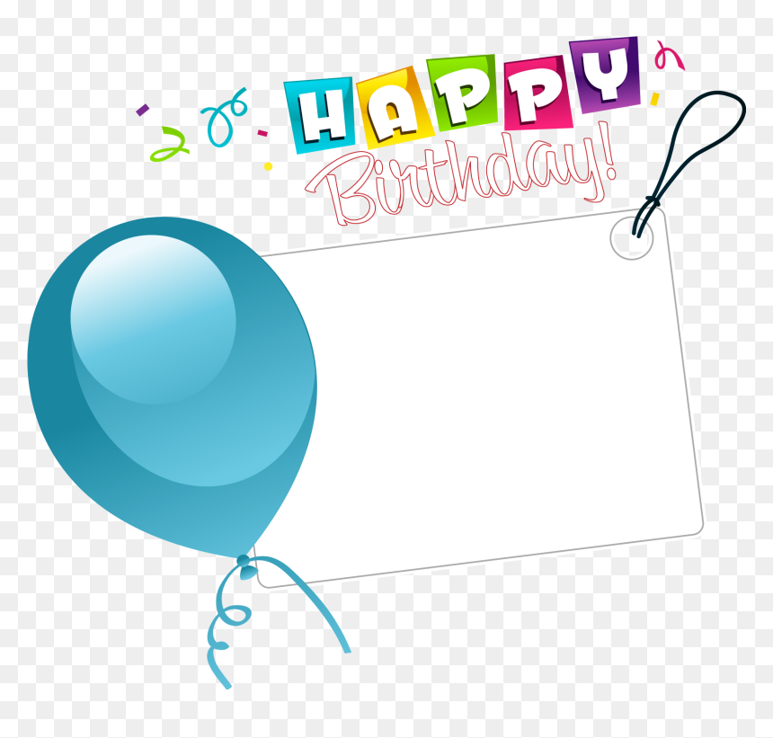 Happy Birthday Sticker Png, Transparent Png - birthday blue background images png
