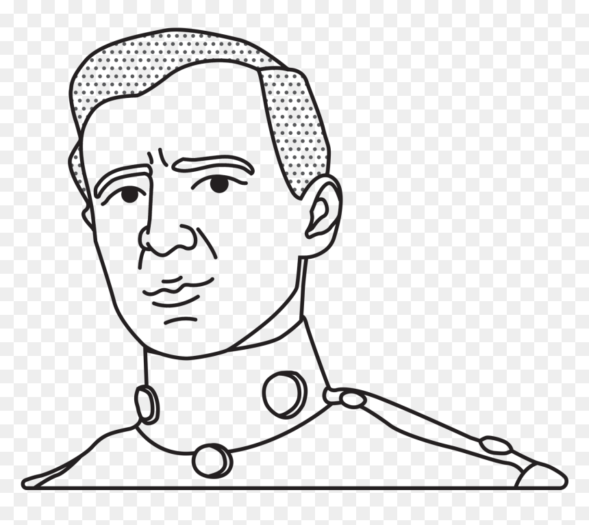Line Art, HD Png Download - man face vector png