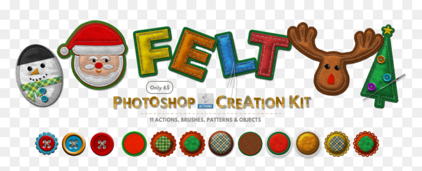 Felt Photoshop Actions, HD Png Download - png objects for photoshop
