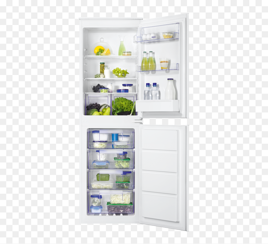 Zanussi Integrated 50 50 Fridge Freezer, HD Png Download - fridge freezer png