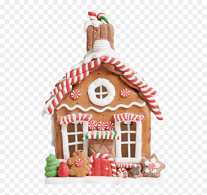 Gingerbread House Christmas Tree Decoration Uk, HD Png Download - decoration light png