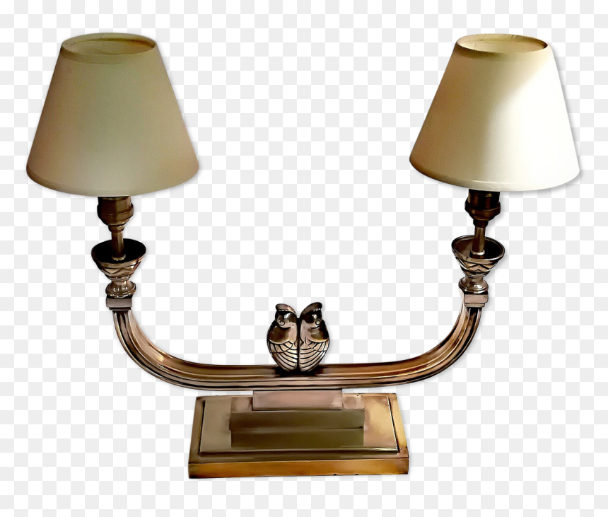 Light Metal With Decoration Of Birds Art Deco Style"
 - Lampshade, HD Png Download - decoration light png