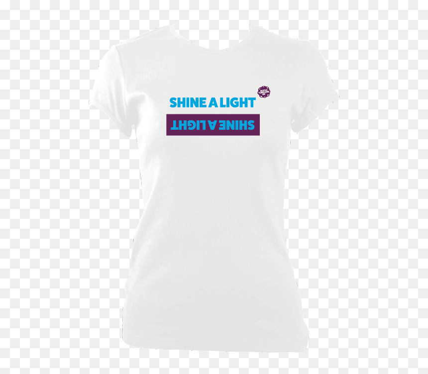 Womens Fitted Shine A Light T-shirt Design A - Active Shirt, HD Png Download - t shirt designs png