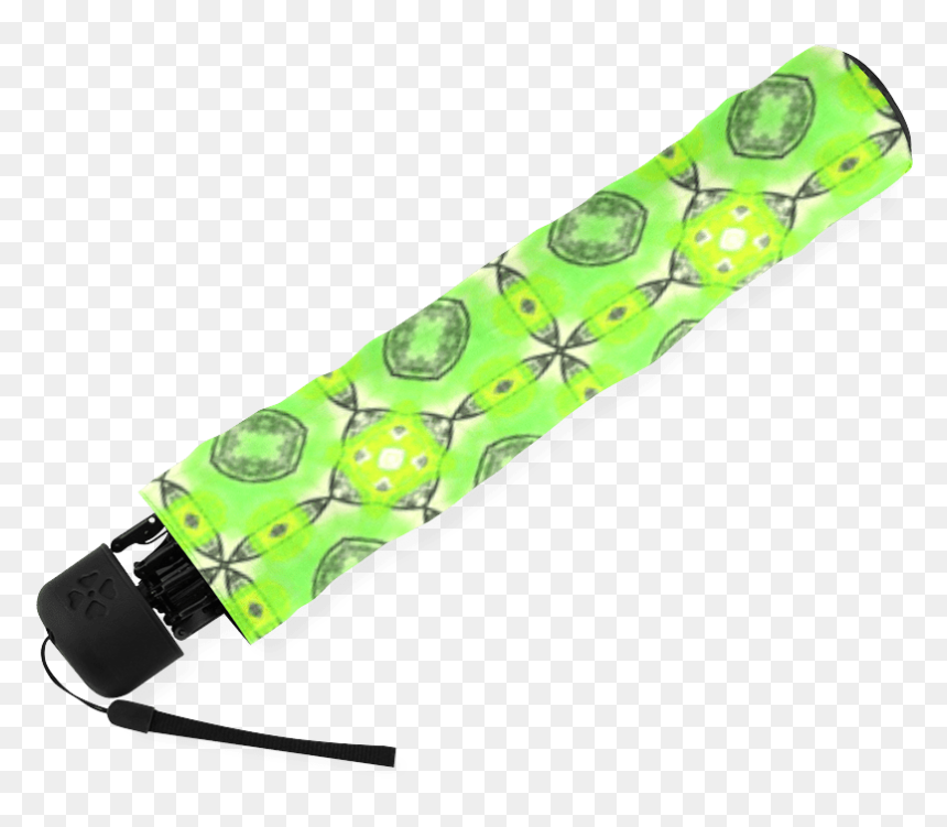 Vibrant Abstract Tropical Lime Foliage Lattice - Umbrella, HD Png Download - folding umbrella png
