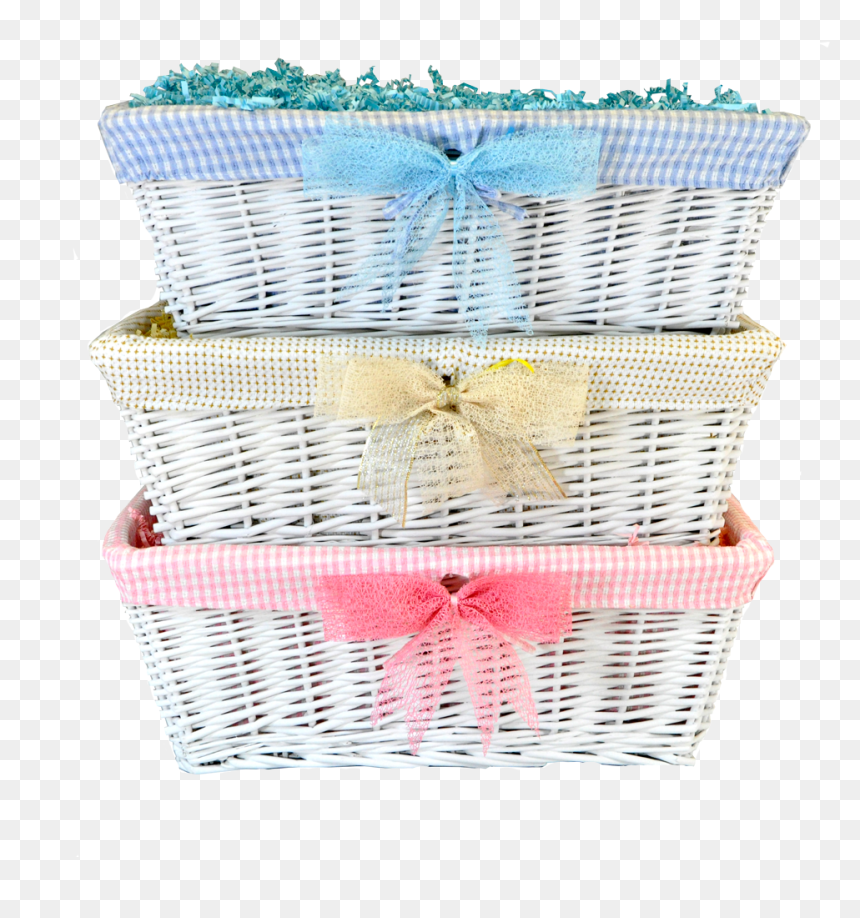 Empty White Wicker Large Baby Basket - Storage Basket, HD Png Download - empty basket png