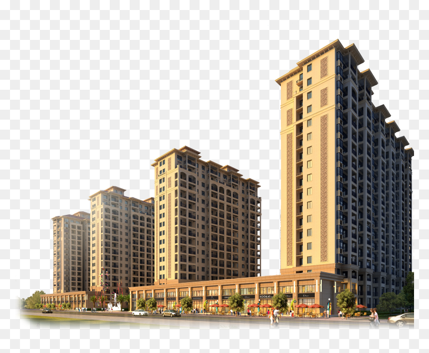 Real Building Kalwa, Apartment House High-rise Thane - Apartment Building Png Transparent, Png Download - apartment building png