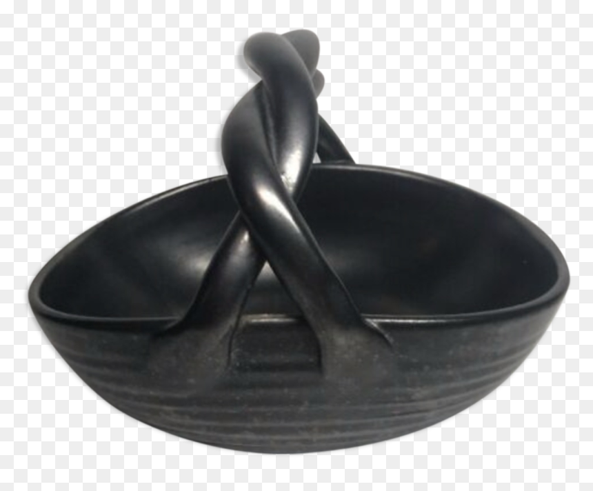 Empty Pocket Basket Monica Ceram Vallauris Glossy Black - Sculpture, HD Png Download - empty basket png