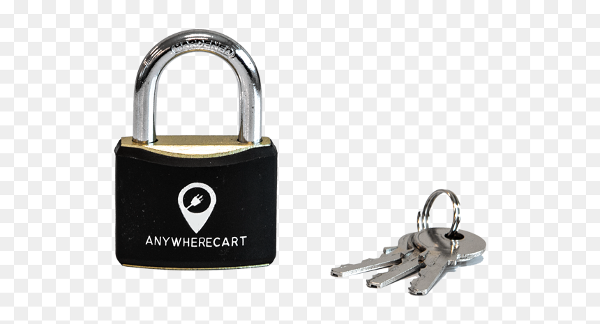 40mm Padlock, Front View With Keys - Security, HD Png Download - lock key png