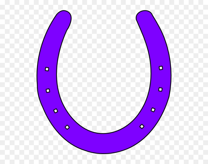 Horse Shoe Clip Art Border - Clip Art Purple Horse Shoe, HD Png Download - clip art border png