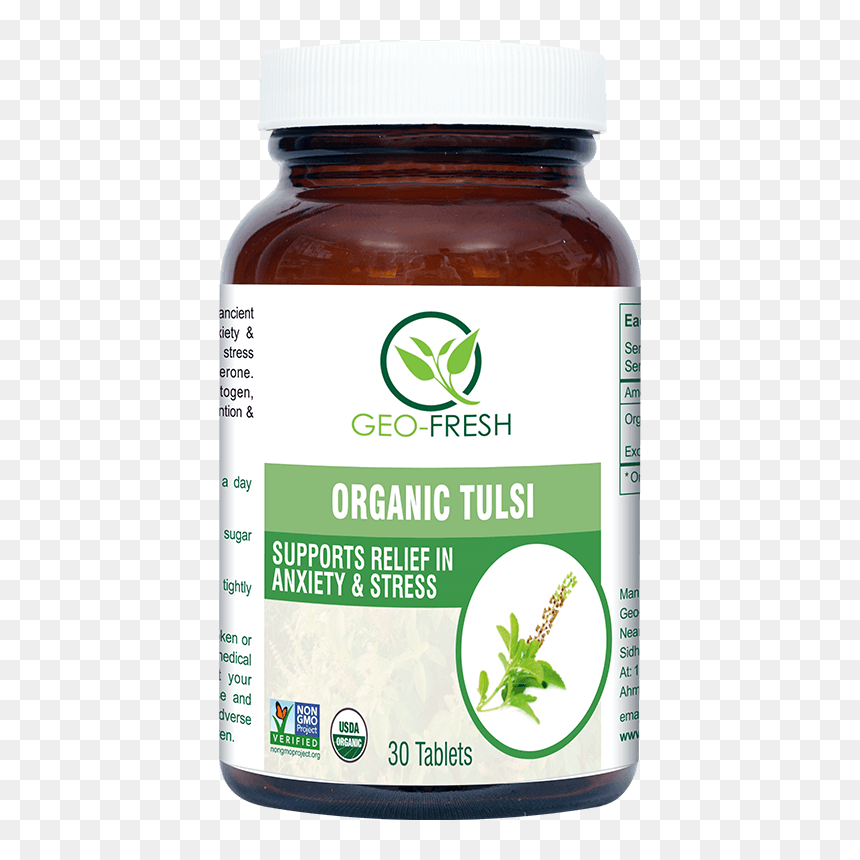 Organic Tulsi Tablet - Geo Fresh Organic Gotu Kola 600 Mg Tablet 90's, HD Png Download - tulsi tree png