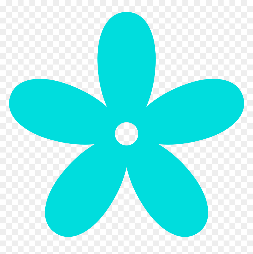 Blue - Color - Clipart - Pink Flower Clipart Transparent - Pink Cactus Flower Clipart, HD Png Download - blue color png