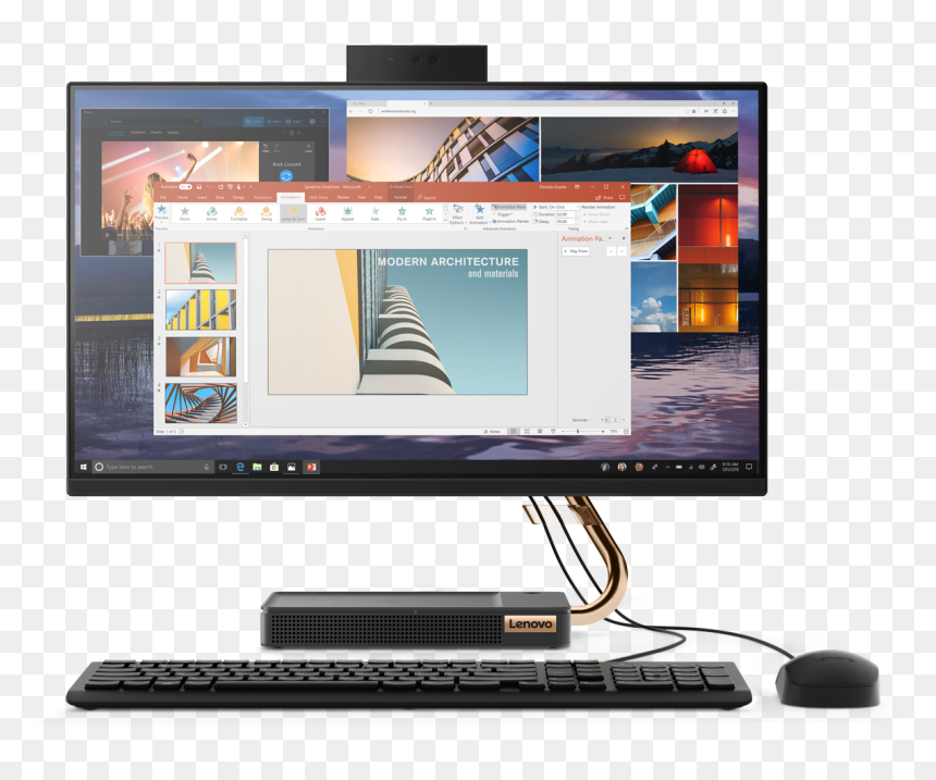 Lenovo Ideacentre A540 All In One Pc Desktop - Lenovo Ideacentre A540 2019, HD Png Download - woman with laptop png
