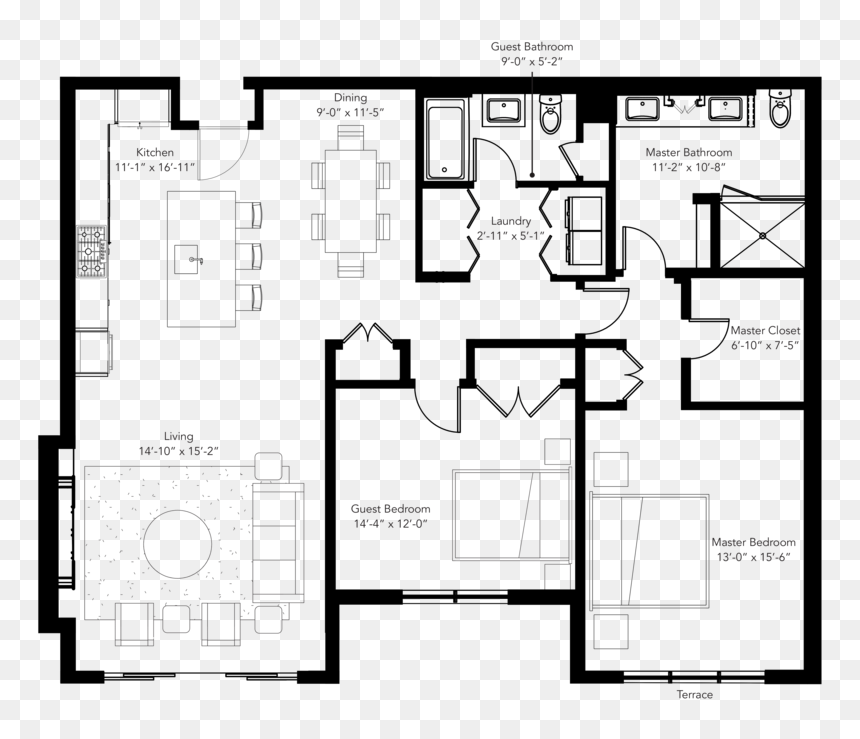 Unit 103 Web - Floor Plan, HD Png Download - web png images
