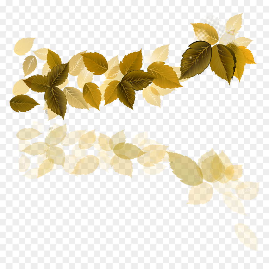 Rain Vector Flower - Vector Graphics, HD Png Download - yellow leaf png