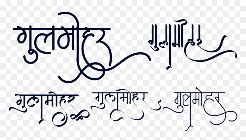 Transparent Writing Name Clipart - Gulmohar Calligraphy, HD Png Download - gulmohar tree png