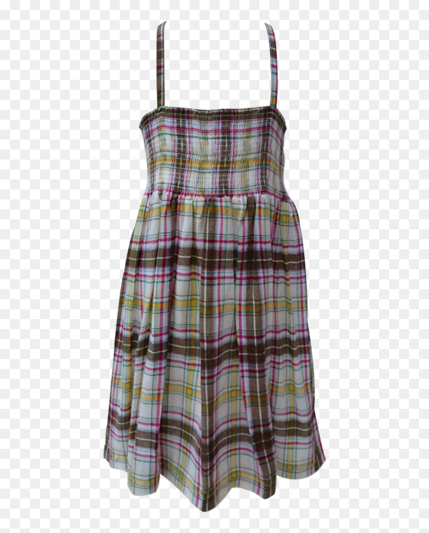 Gymmit Checkered-smock Dress - Plaid, HD Png Download - smock png