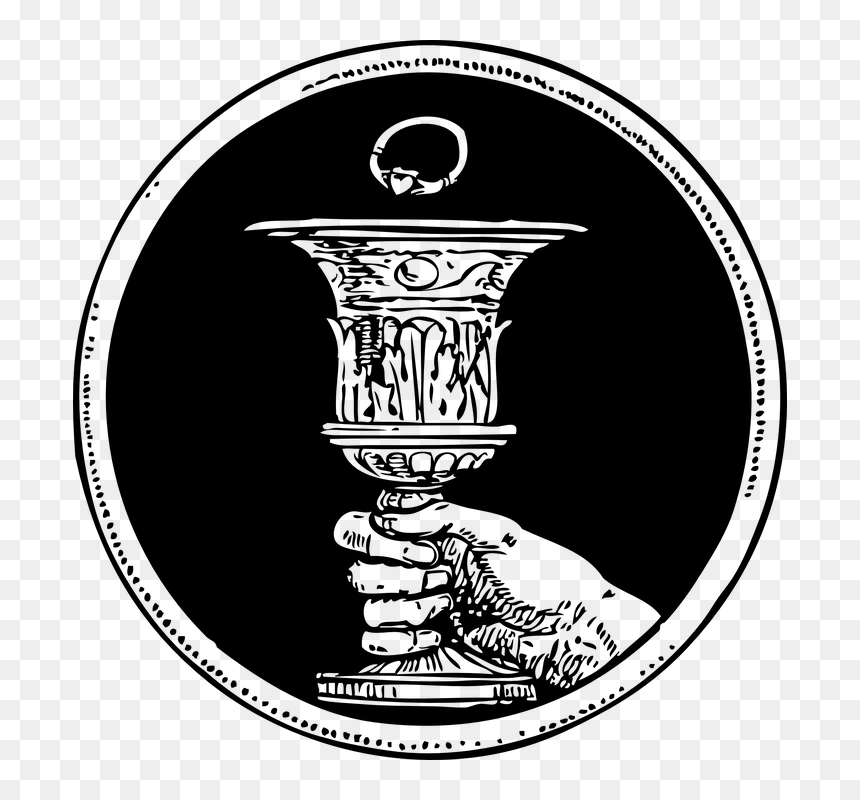 Chalice, Ring, Wedding, Marriage, Hand, Coin, Symbol - Hand Holding Chalice Drawing, HD Png Download - wedding hands images png