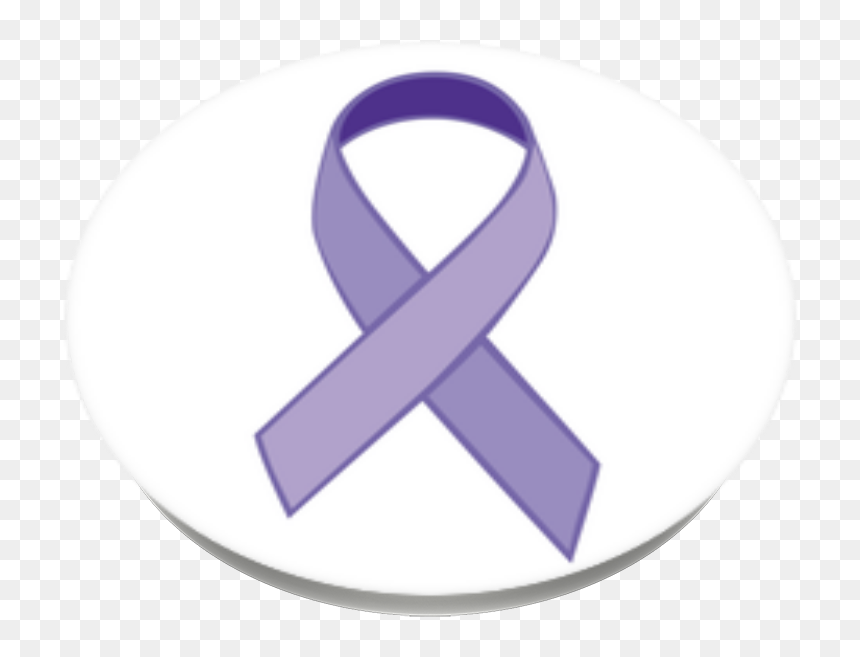 Lavender Cancer Ribbon - Circle, HD Png Download - ribbon hd png