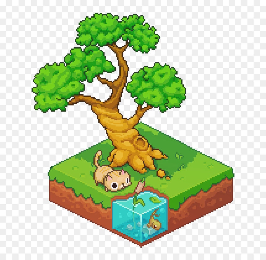 Transparent Jardin Clipart - Trees Pixel Isometric, HD Png Download - nature clipart png