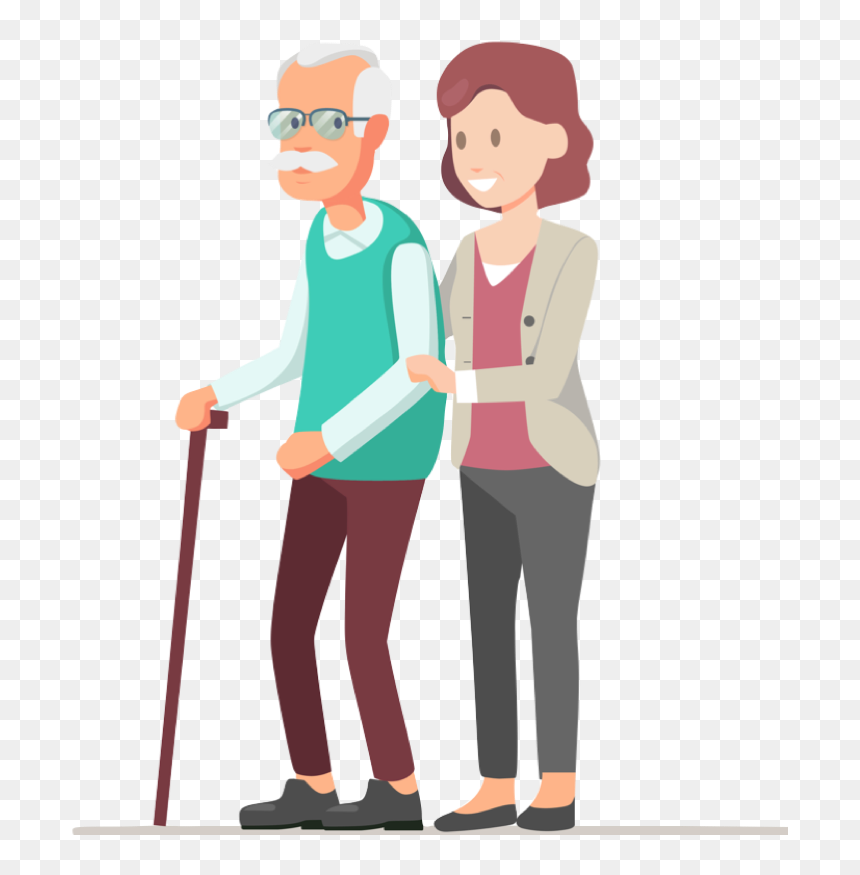 Elder Care Cartoon Png, Transparent Png - cartoon .png