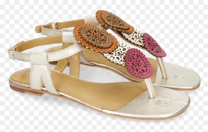 Sandals Vicky 11 Dark Pink Vegas White Tibet White - Flip-flops, HD Png Download - ladies sandal png